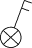 Afbeelding bij Lijst elektrische symbolen - AREI - Dubbelpolige schakelaar met verlichting